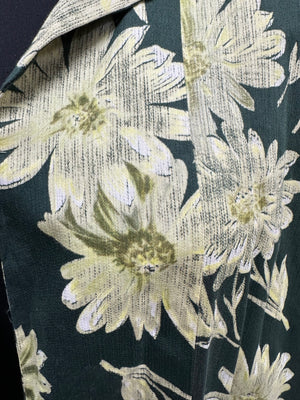 Vintage 1950s Cotton Floral Beach Jacket