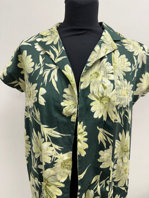 Vintage 1950s Cotton Floral Beach Jacket