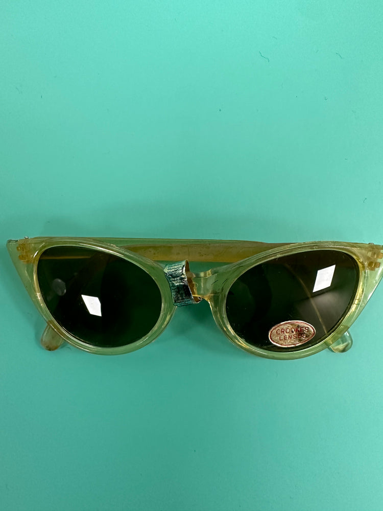 Perfect for Goodwood Revival, Original 1950s Sunglasses in Yellow